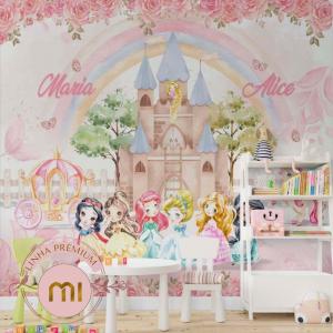 Painel Maria Alice Vinil - Autocolante Sob Medida - Valor referente a 1m², utilize a calculadora abaixo e veja quantos m² irá precisa para sua parede.  Fosco - Por favor escolher Liso ou Texturizado  Recomendamos acrescentar 10cm tanto na largura quanto na altura por medida de segurança.