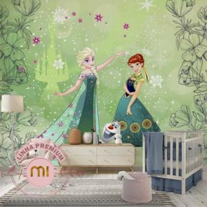 Painel Princesas Vinil - Autocolante Sob Medida - Valor referente a 1m², utilize a calculadora abaixo e veja quantos m² irá precisa para sua parede.  Fosco - Por favor escolher Liso ou Texturizado  Recomendamos acrescentar 10cm tanto na largura quanto na altura por medida de segurança.