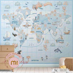Painel Mapa 080 Vinil - Autocolante Sob Medida - Valor referente a 1m², utilize a calculadora abaixo e veja quantos m² irá precisa para sua parede. Envie no nosso whatsapp o nome que será colocado no painel. Fosco - Por favor escolher Liso ou Texturizado  Recomendamos acrescentar 10cm tanto na largura quanto na altura por medida de segurança.
