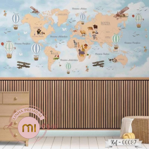 Painel Mapa 087 Vinil - Autocolante Sob Medida - Valor referente a 1m², utilize a calculadora abaixo e veja quantos m² irá precisa para sua parede. Envie no nosso whatsapp o nome que será colocado no painel. Fosco - Por favor escolher Liso ou Texturizado  Recomendamos acrescentar 10cm tanto na largura quanto na altura por medida de segurança.