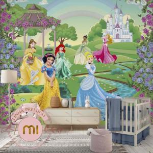 Painel Princesas Vinil - Autocolante Sob Medida - Valor referente a 1m², utilize a calculadora abaixo e veja quantos m² irá precisa para sua parede.  Fosco - Por favor escolher Liso ou Texturizado  Recomendamos acrescentar 10cm tanto na largura quanto na altura por medida de segurança.